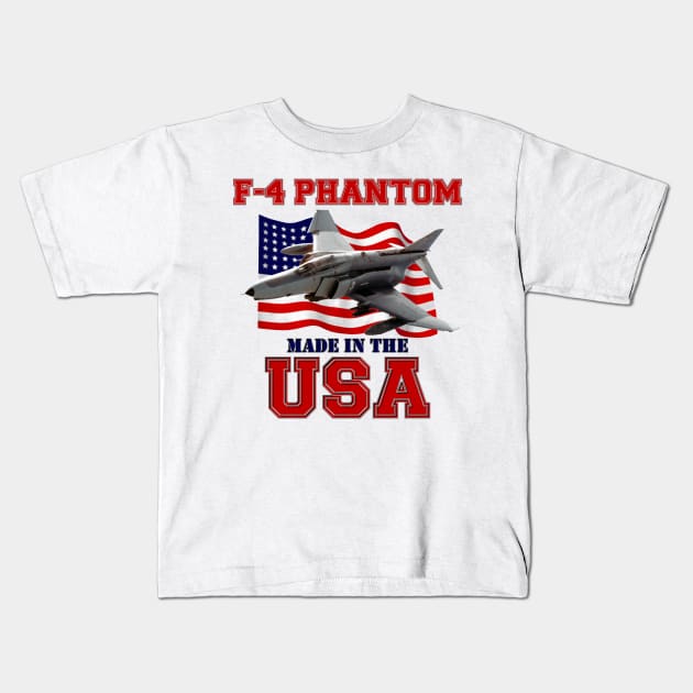 F-4 Phantom USAF Made in the USA Kids T-Shirt by MilMerchant